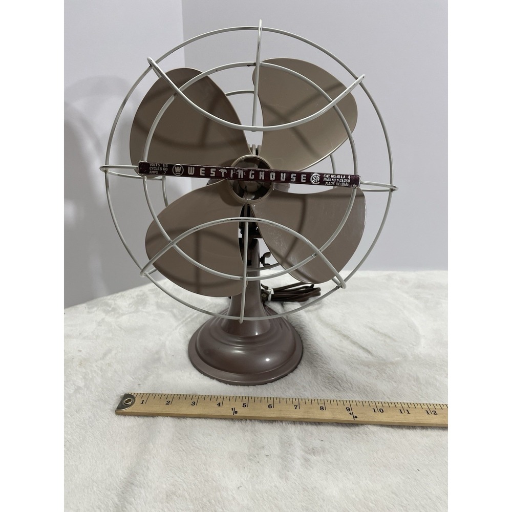 Vintage Westinghouse 10 Inch Oscillating Fan‎ Cat No 10 LA 4 Part No Y-35256 - Picture 7 of 11